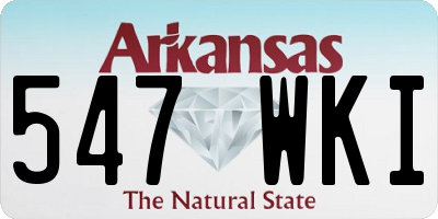 AR license plate 547WKI
