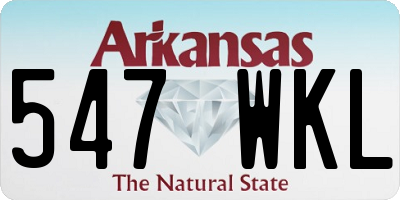 AR license plate 547WKL