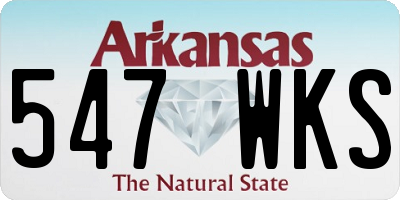 AR license plate 547WKS
