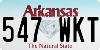 AR license plate 547WKT
