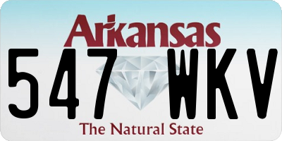 AR license plate 547WKV