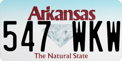 AR license plate 547WKW