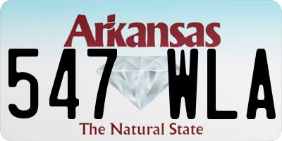 AR license plate 547WLA