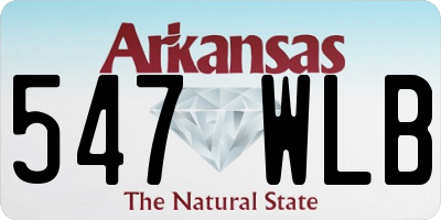 AR license plate 547WLB