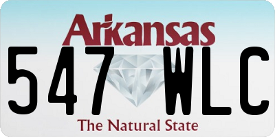 AR license plate 547WLC