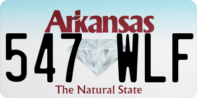 AR license plate 547WLF