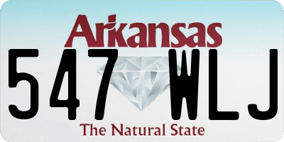 AR license plate 547WLJ