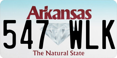 AR license plate 547WLK