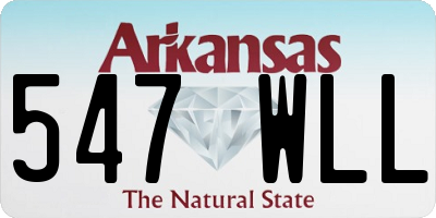 AR license plate 547WLL