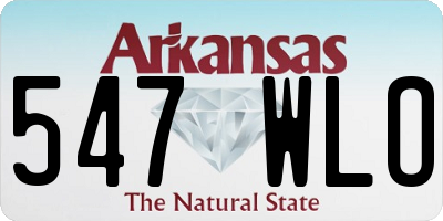 AR license plate 547WLO