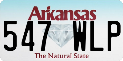 AR license plate 547WLP
