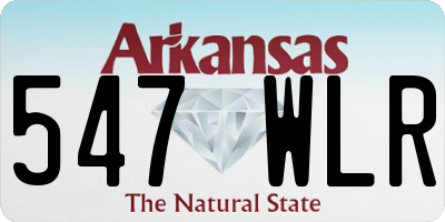 AR license plate 547WLR