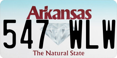 AR license plate 547WLW