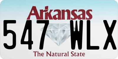AR license plate 547WLX