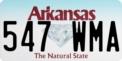 AR license plate 547WMA