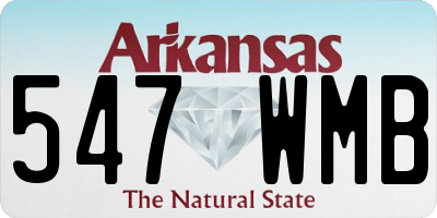 AR license plate 547WMB