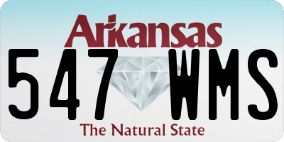 AR license plate 547WMS