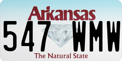 AR license plate 547WMW