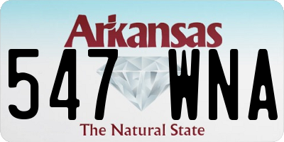 AR license plate 547WNA