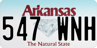 AR license plate 547WNH