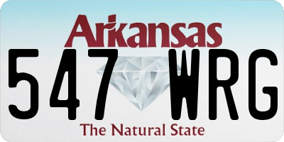 AR license plate 547WRG