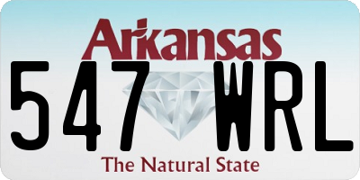 AR license plate 547WRL