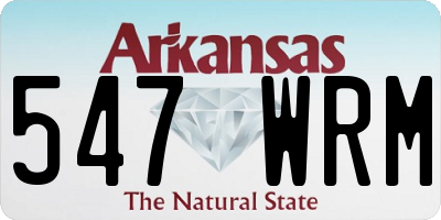 AR license plate 547WRM