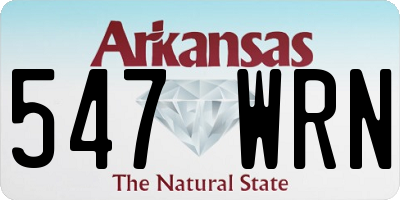 AR license plate 547WRN