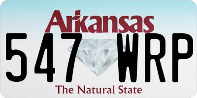 AR license plate 547WRP