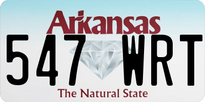 AR license plate 547WRT