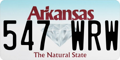AR license plate 547WRW
