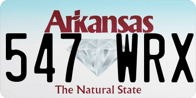 AR license plate 547WRX