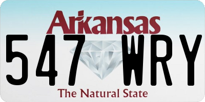 AR license plate 547WRY