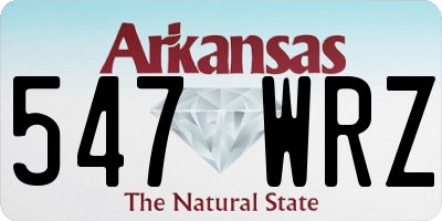 AR license plate 547WRZ