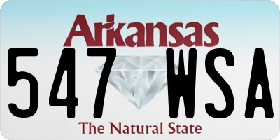AR license plate 547WSA