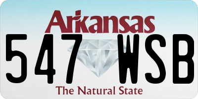 AR license plate 547WSB