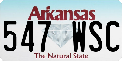 AR license plate 547WSC