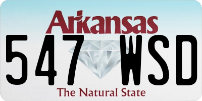 AR license plate 547WSD