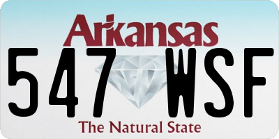 AR license plate 547WSF