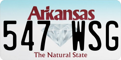 AR license plate 547WSG