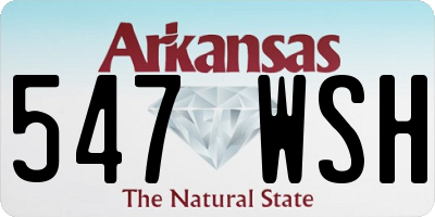 AR license plate 547WSH