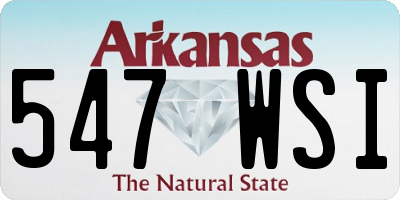AR license plate 547WSI
