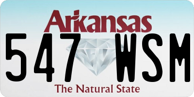 AR license plate 547WSM