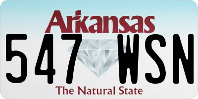 AR license plate 547WSN