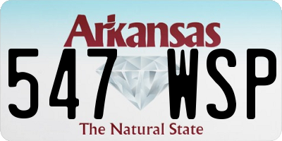 AR license plate 547WSP