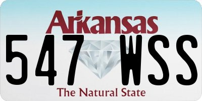 AR license plate 547WSS