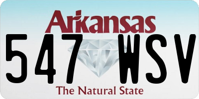 AR license plate 547WSV