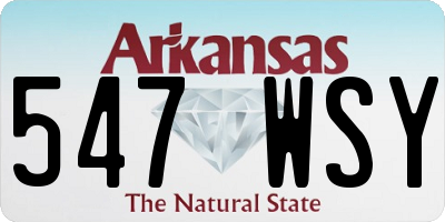 AR license plate 547WSY