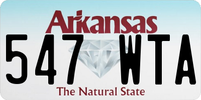 AR license plate 547WTA