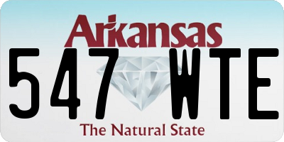 AR license plate 547WTE